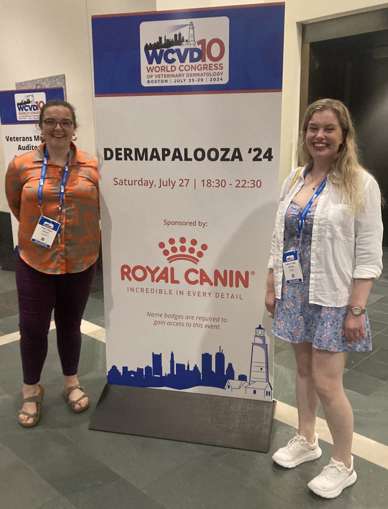 Skinvet Ireland's dermatologists Fiona and Kathryn at the World Congress of Veterinary Dermatology 2024 in Boston